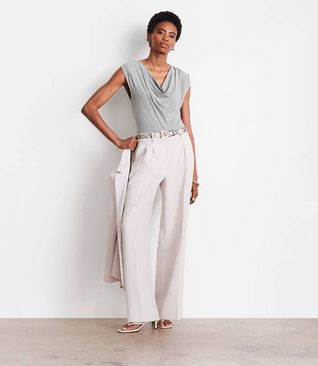 Petite LOFT Versa Cowl Neck Top