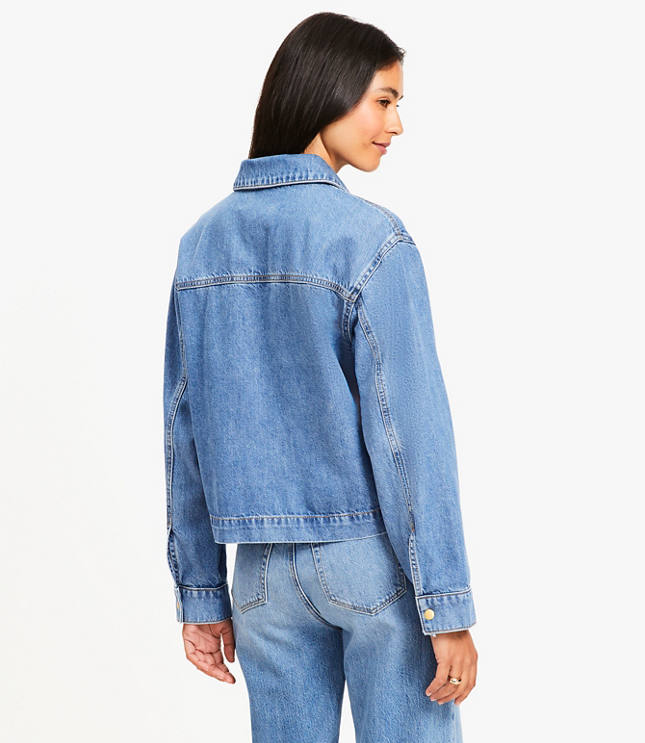 Denim Bow Top Bright Mid Indigo Wash