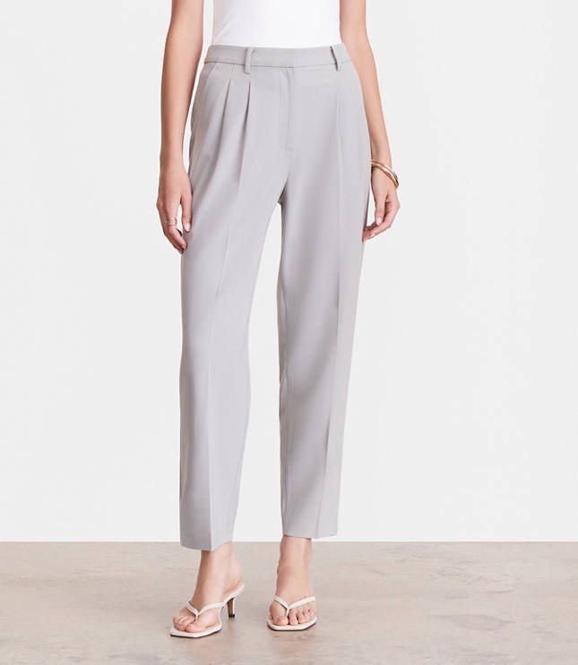 LOFT Versa Seasonless Pleated Tapered Pants