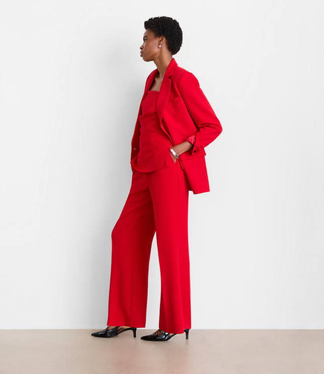 Petite LOFT Versa Crepe Drape Relaxed Blazer