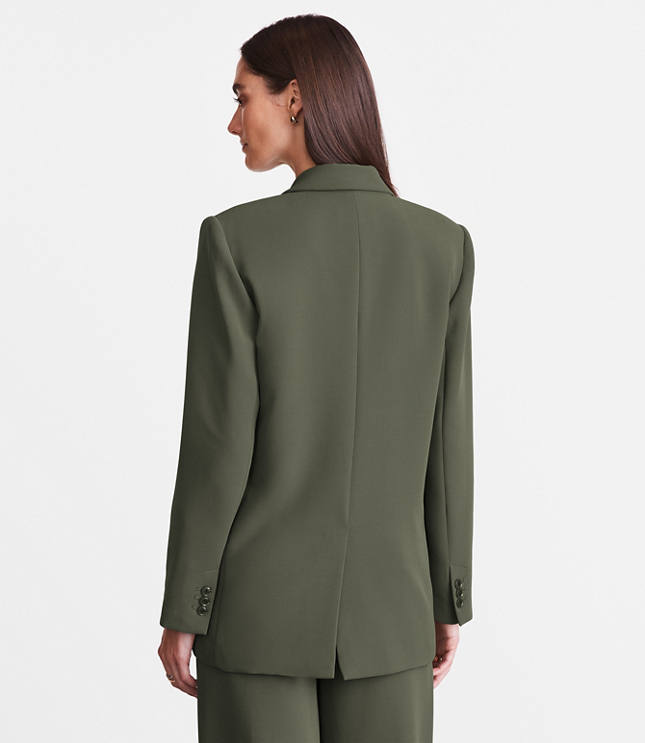Petite LOFT Versa Crepe Drape Relaxed Blazer