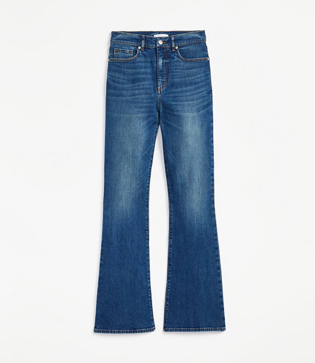 High Rise Slim Flare Jeans in Vintage Dark Indigo Wash
