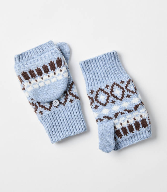 Fair Isle Flip Top Mittens