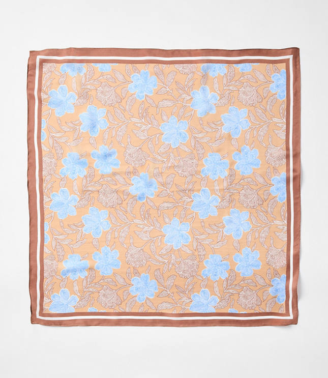 Floral Silk Square Scarf
