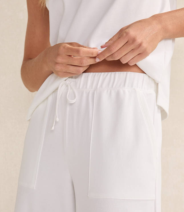Haven Well Within Organic Cotton Interlock Wide Leg Pants