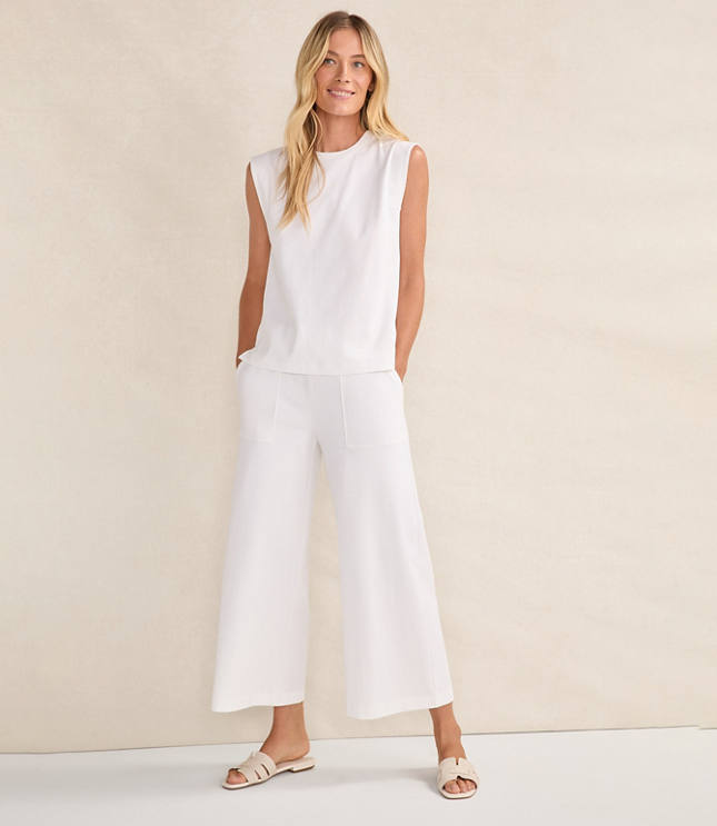Haven Well Within Organic Cotton Interlock Wide Leg Pants