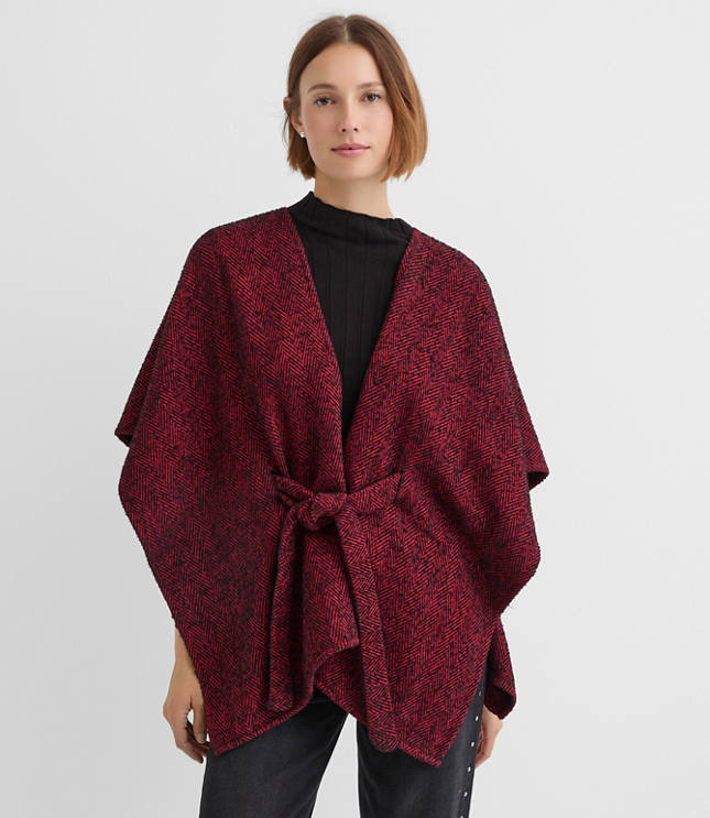 Herringbone Belted Wrap
