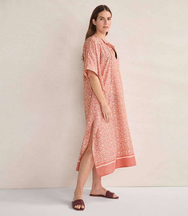 Haven Well Within Cotton Voile Blend Ikat Kaftan