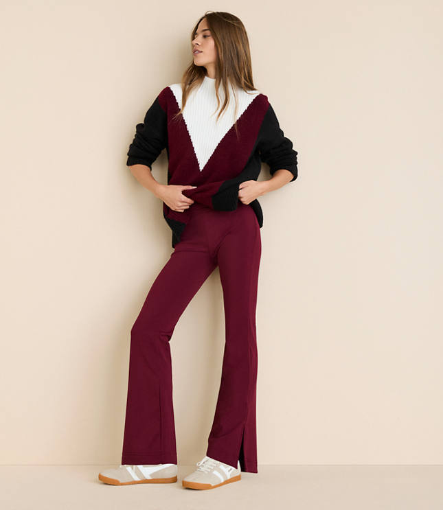 Petite Lou & Grey Cozy Fleece Back Bootcut Pants