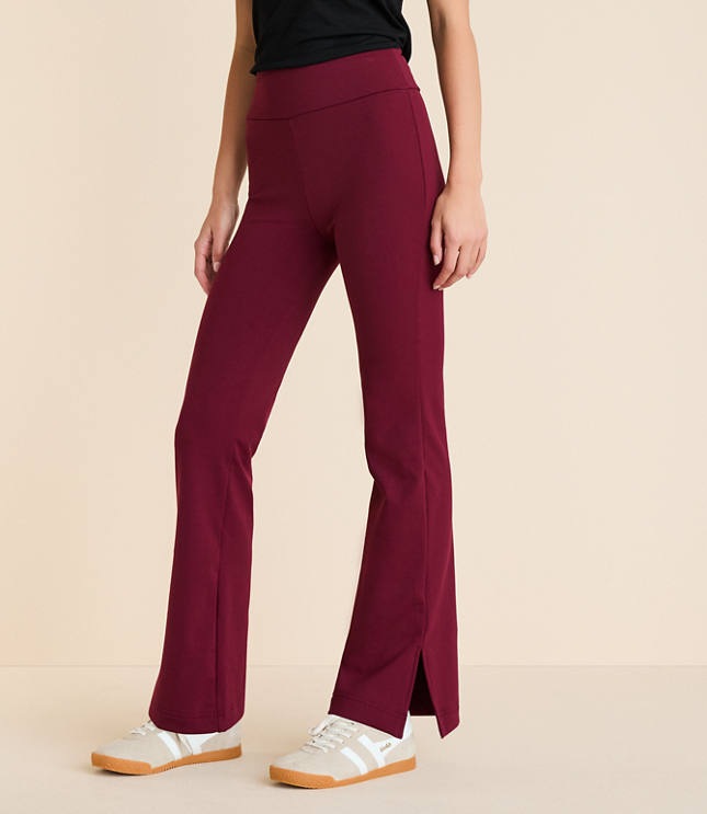 Petite Lou & Grey Cozy Fleece Back Bootcut Pants