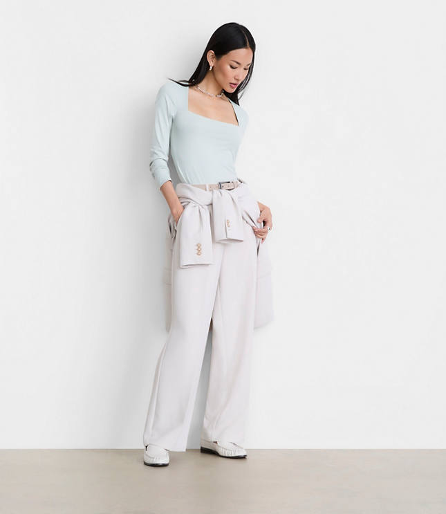 LOFT Versa 360 Knit Square Neck Top