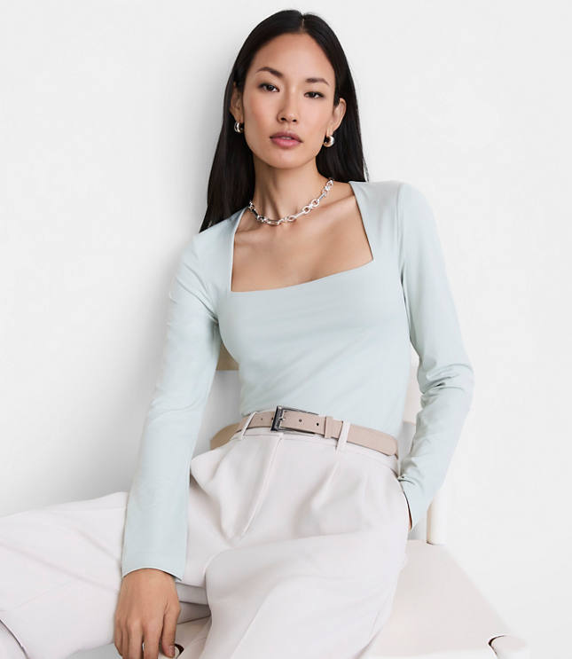 LOFT Versa 360 Knit Square Neck Top