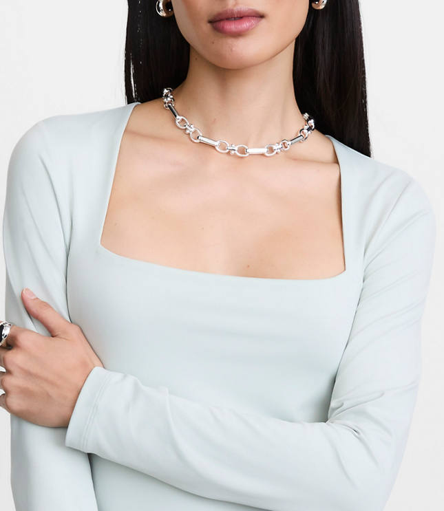 LOFT Versa 360 Knit Square Neck Top