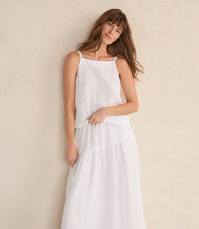 Haven Well Within Linen Tiered Maxi Skirt