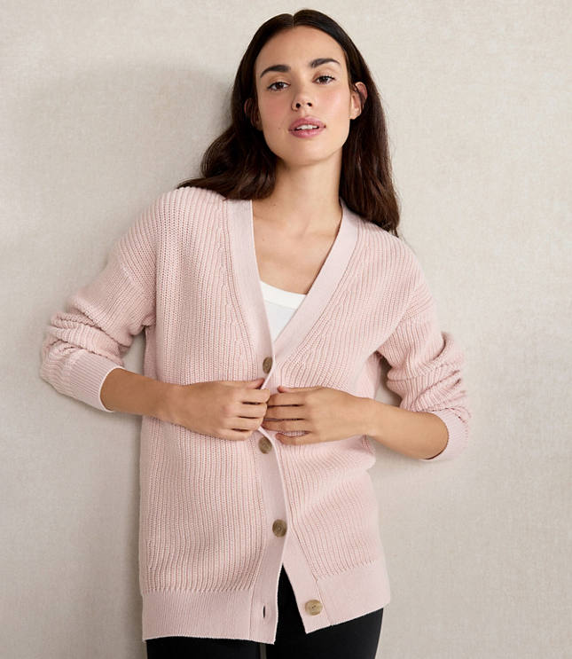 Haven Well Within Organic Cotton Shaker Stitch Cardigan carousel Product Image 1