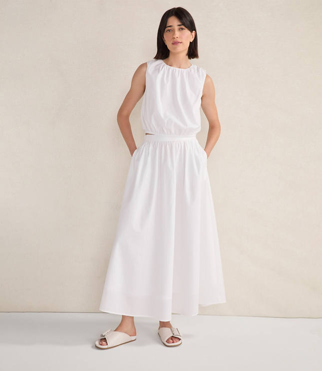 Haven Well Within Organic Cotton Poplin Maxi Skirt