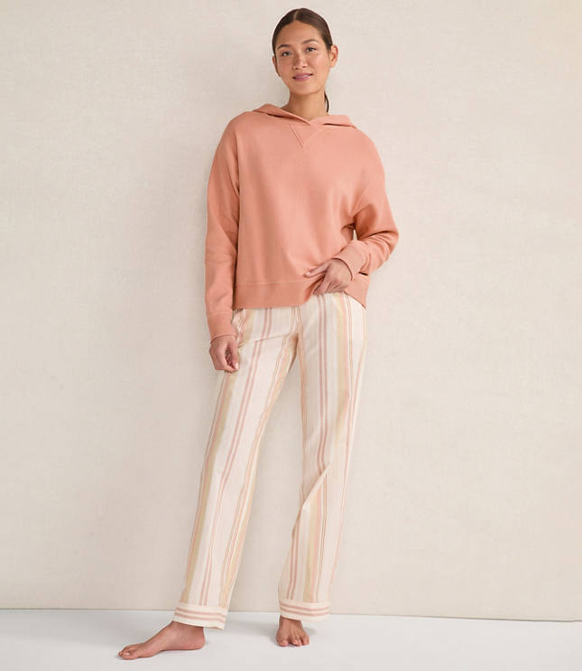 Haven Well Within Organic Cotton Poplin Mixed Stripe Sleep Pants