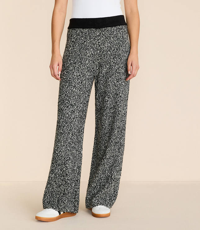 Petite Lou & Grey Colorblock Wide Leg Sweater Pants