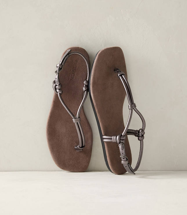 Haven Well Within Leather Double Strap Thong Sandals