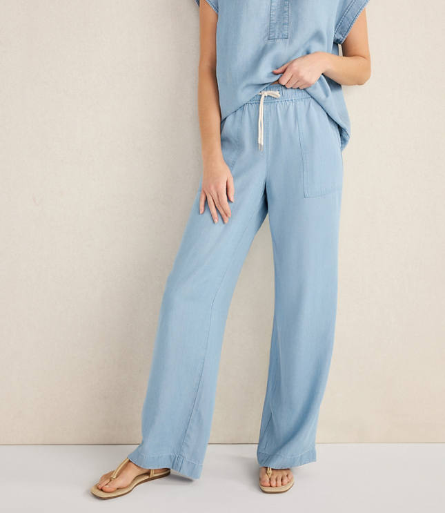 Haven Well Within Chambray Straight Leg Pants