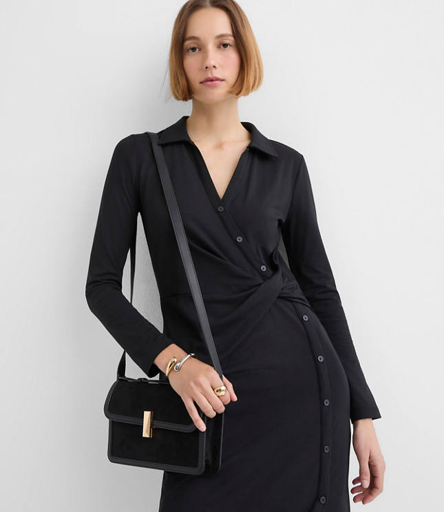 Button Twist Midi Dress