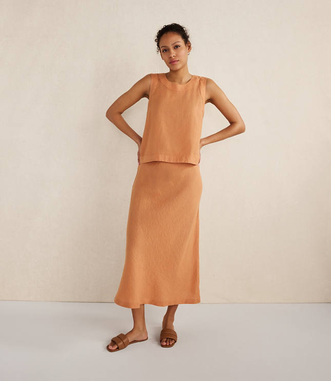 Haven Well Within Linen Midi Skirt