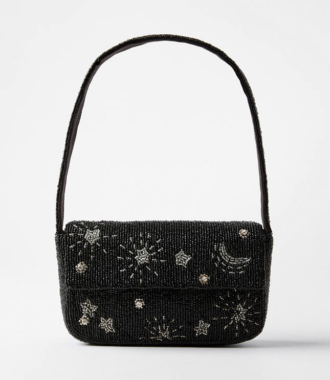 Moon & Star Beaded Shoulder Bag