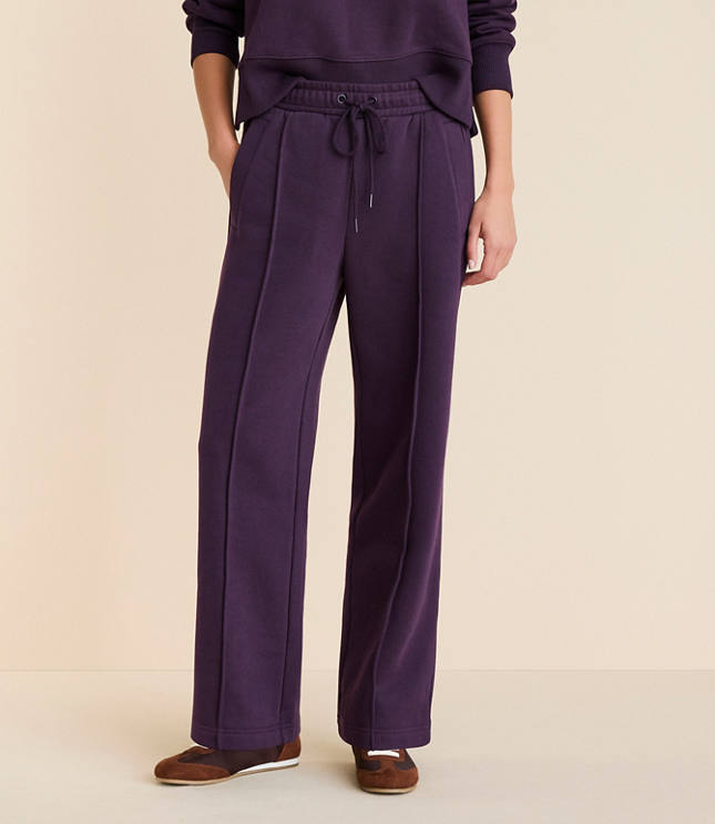 Lou & Grey Pintucked Elite Fleece Straight Pants