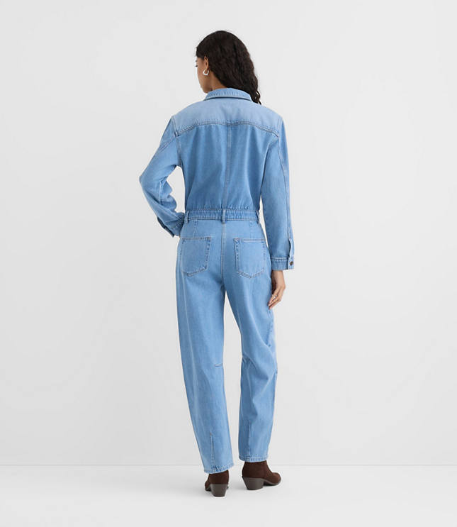 Rivete Denim Jumpsuit in Light Wash