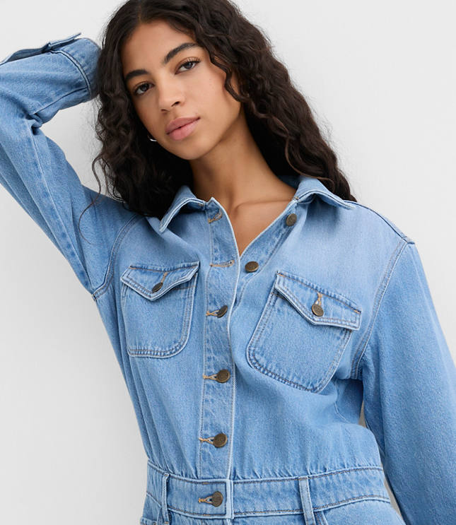 Rivete Denim Jumpsuit Light Wash