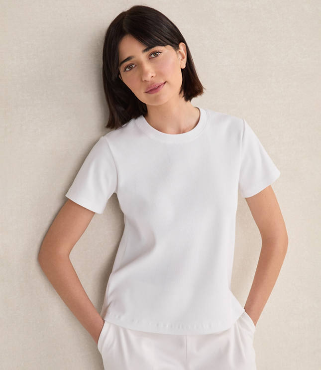 Haven Well Within Organic Cotton Rib Knit Short Sleeve Tee