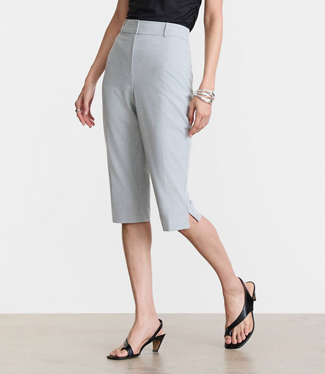 LOFT Versa Seasonless Stretch Slim Crop Pants in Heather