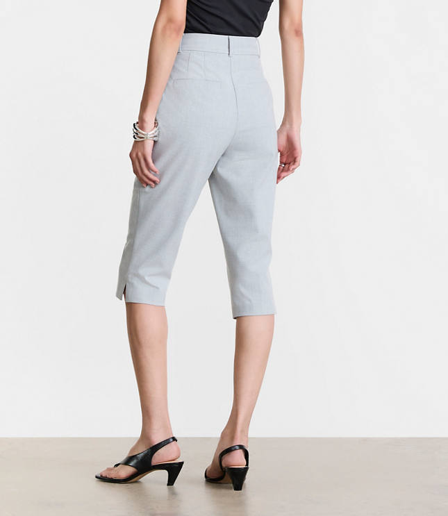 LOFT Versa Seasonless Stretch Slim Crop Pants in Heather