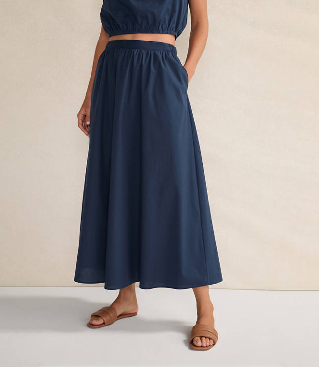 Haven Well Within Organic Cotton Poplin Maxi Skirt