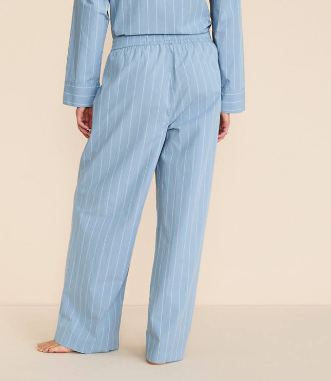 Striped Poplin Pajama Pants