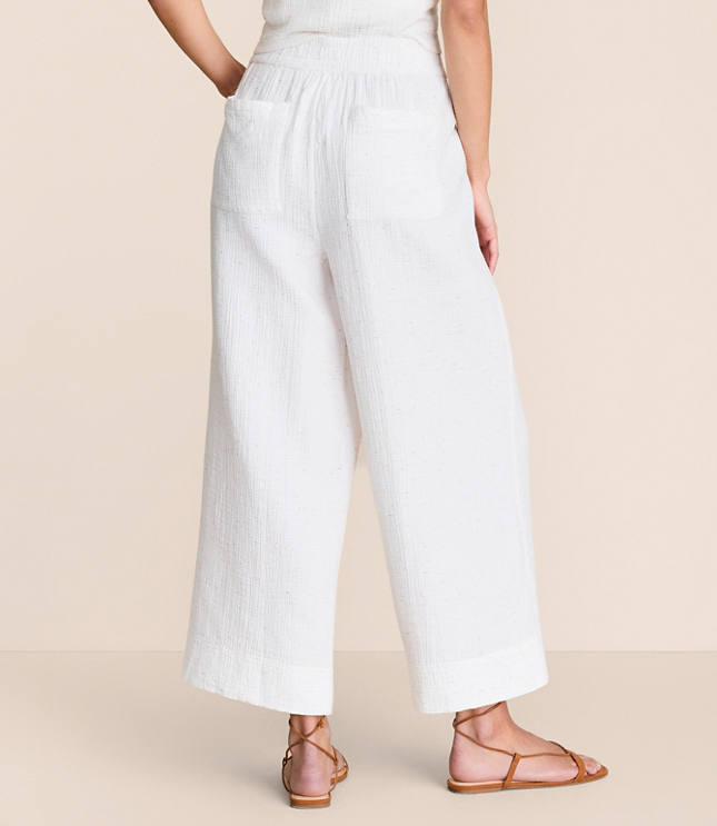Lou & Grey Flecked Triple Cloth Wide Leg Crop Pants