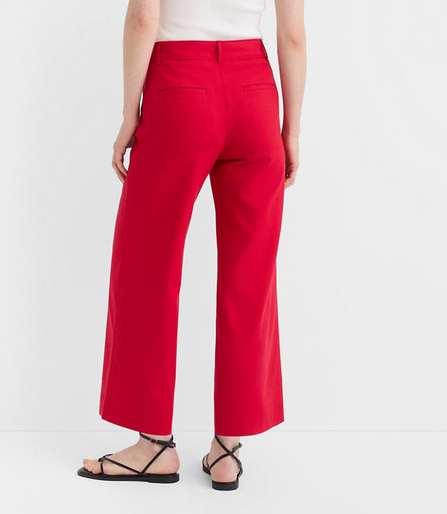 Palmer Wide Leg Crop Pants in Cotton Linen