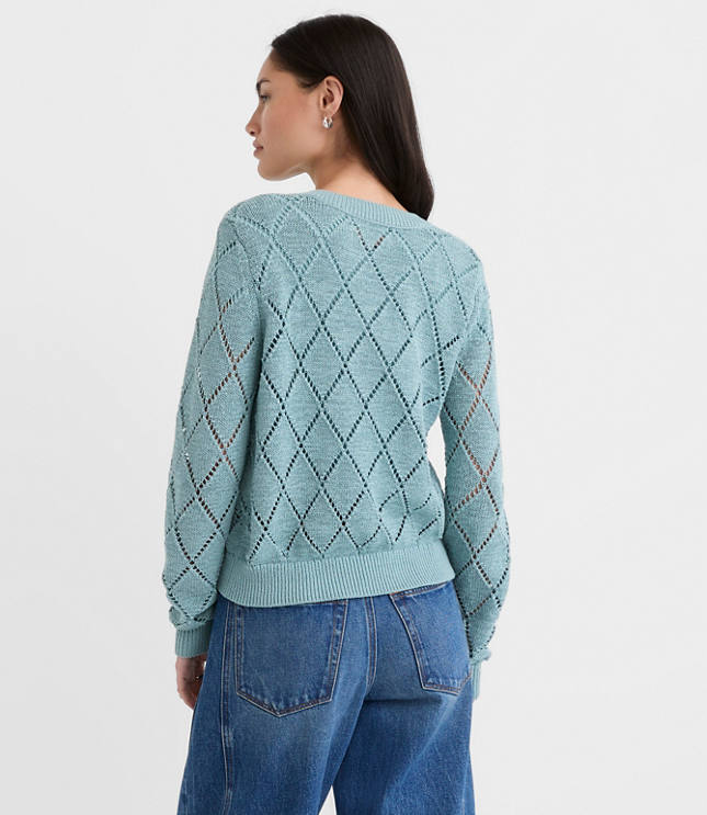 Diamond Pointelle Cardigan
