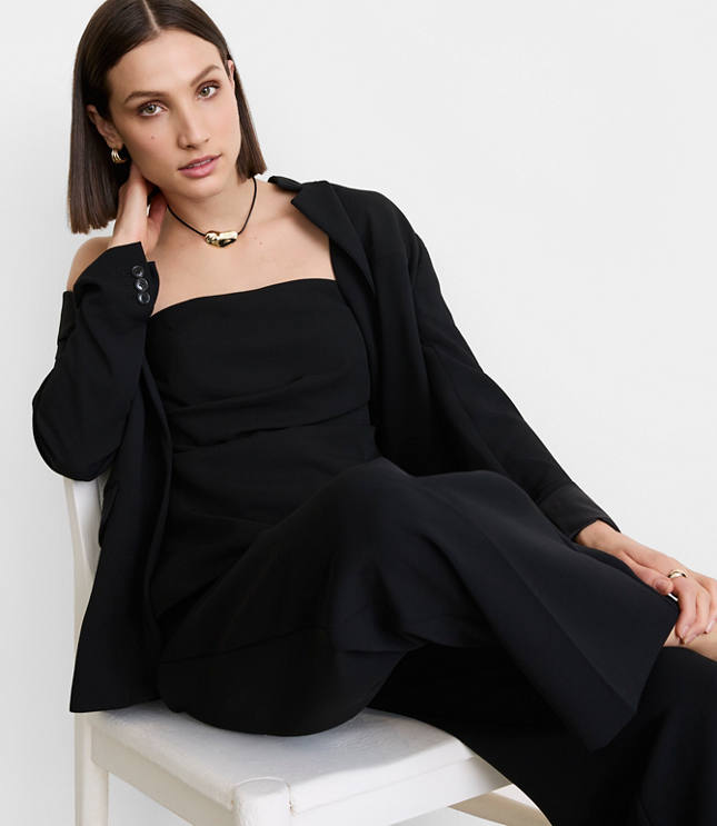 Petite LOFT Versa Crepe Drape Bustier