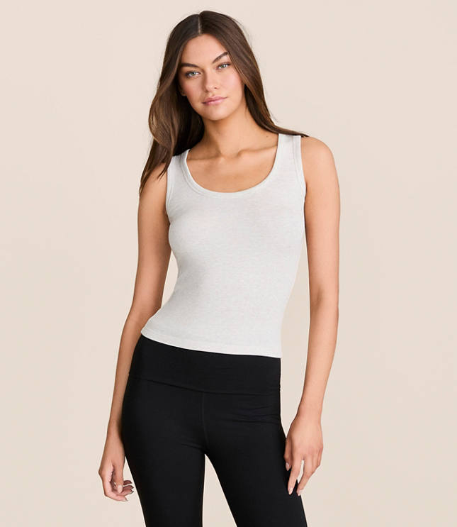 Lou & Grey Heathered Ribbed Tank Top