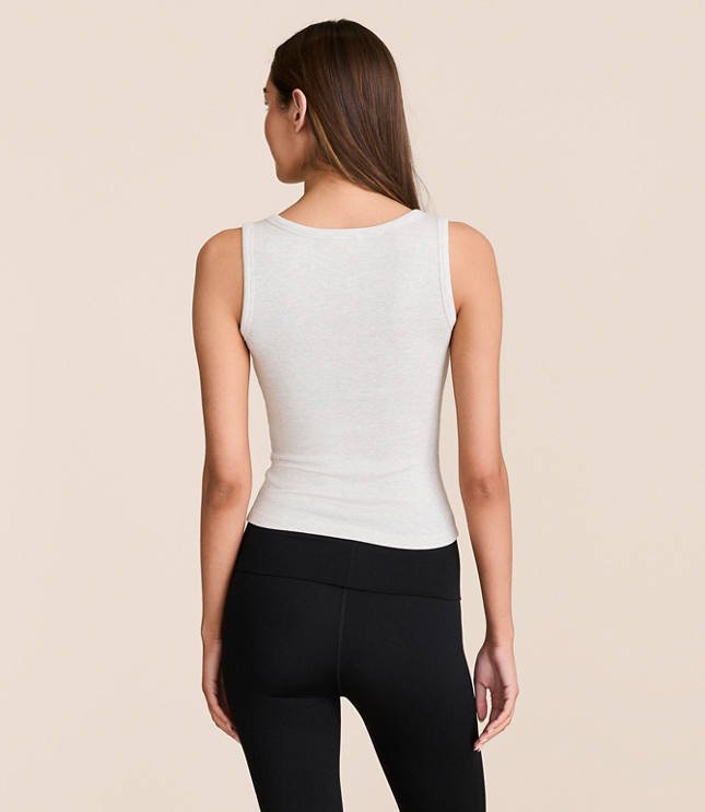 Lou & Grey Heathered Ribbed Tank Top