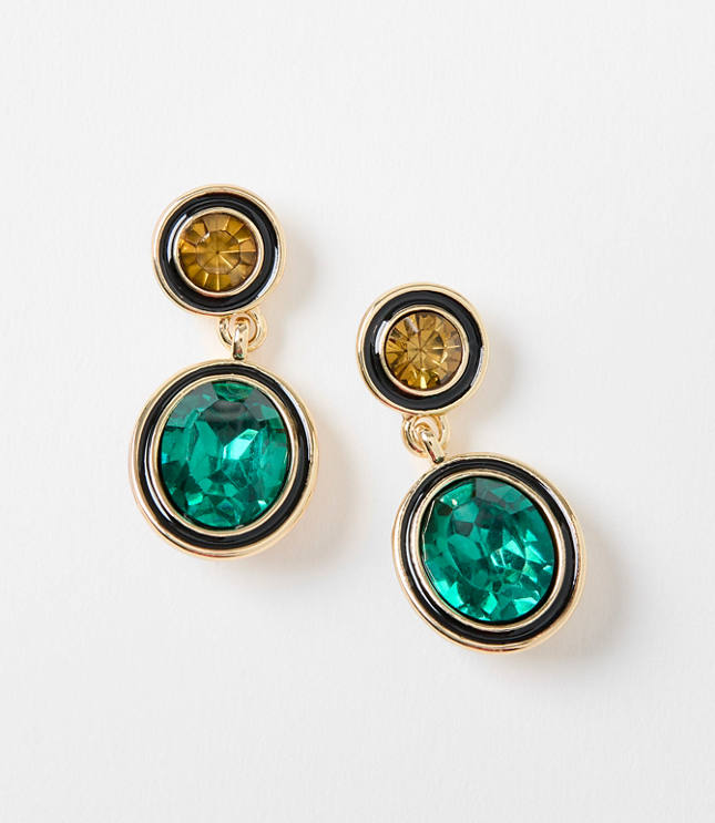 Sparkle Enamel Drop Statement Earrings