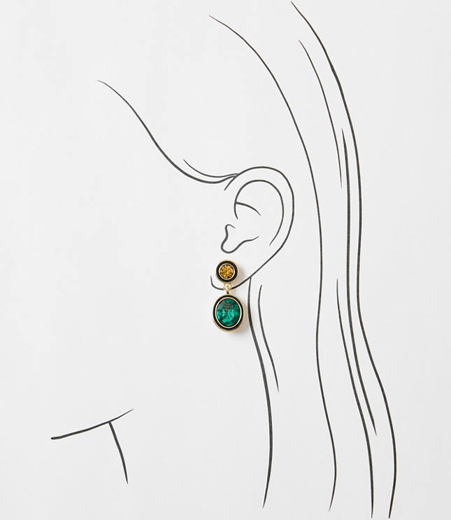 Sparkle Enamel Drop Statement Earrings