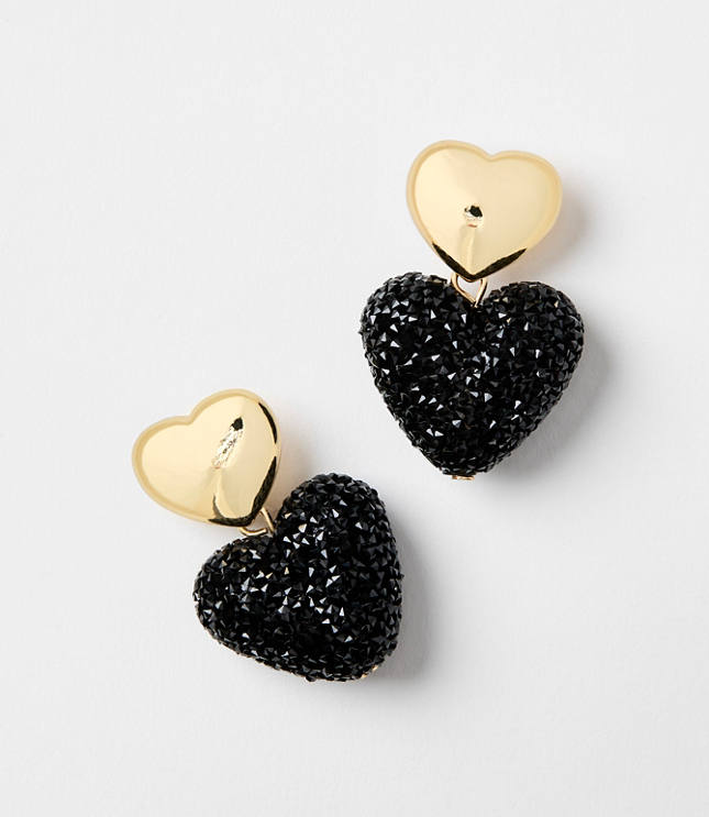 Heart Drop Statement Earrings