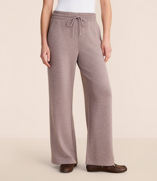 Lou & Grey Heathered Scubasoft Wide Leg Sweatpants