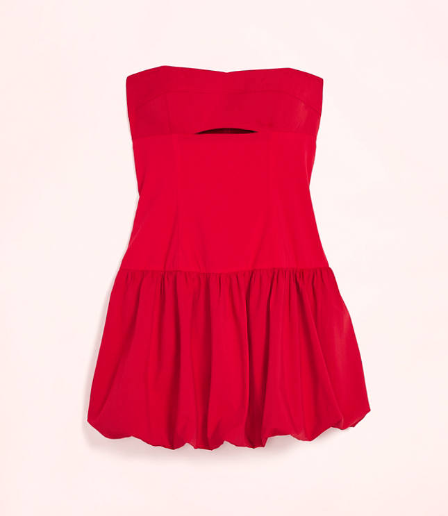 Lately Cutout Bubble Strapless Mini Dress