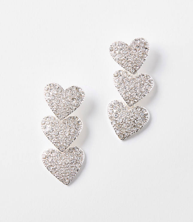 Crystal Heart Statement Earrings