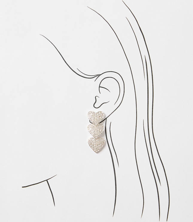 Crystal Heart Statement Earrings