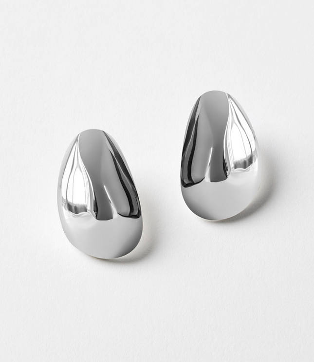LOFT Versa Oversized Bean Stud Earrings