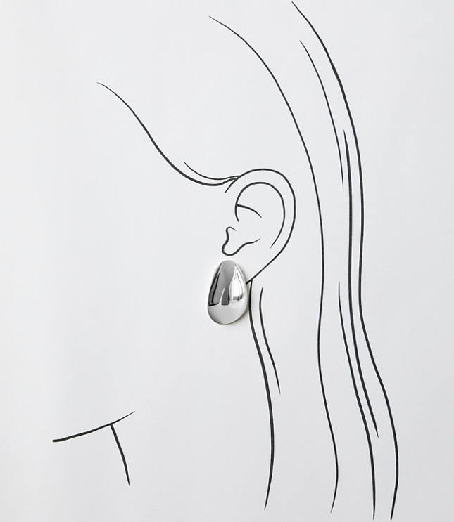 LOFT Versa Oversized Bean Stud Earrings